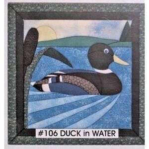 Vintage Quilt Magic Kit No-Sew Wall Hanging Duck in Water #106 Unopened Mallard